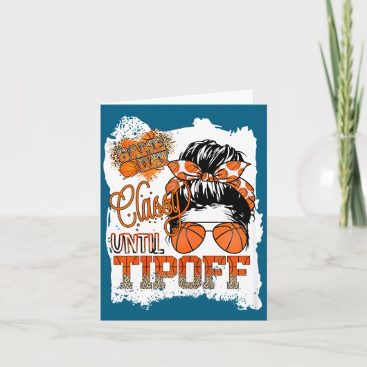 Womens Cly Until Tip-off Funny Quote Basketball Me カード (正面)