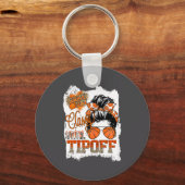 Womens Cly Until Tip-off Funny Quote Basketball Me キーホルダー (正面)