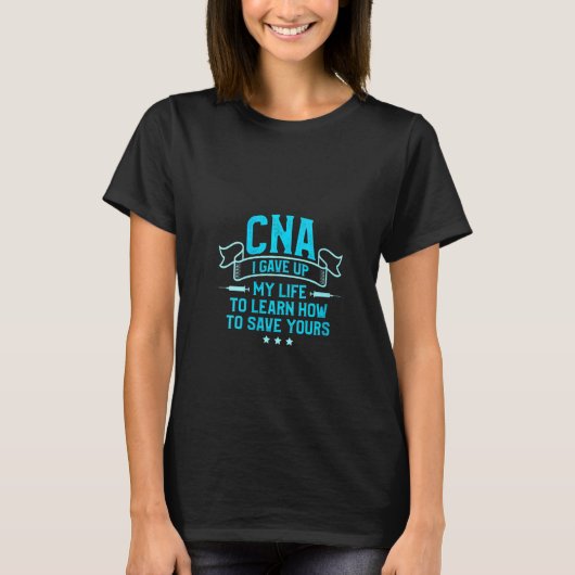 Womens Cna 救 Certified Nursing Assistant Tシャツ (正面)