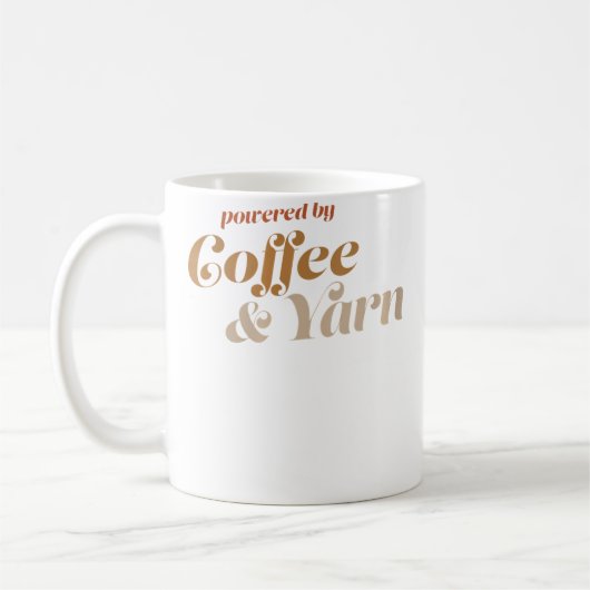 Womens Coffee And Yarn Funny Knitting Sewing Quilt コーヒーマグカップ (左)