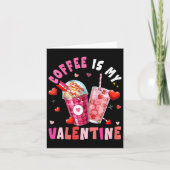 Women's Coffee Is My Valentine Hearts Matching Dri カード (正面)