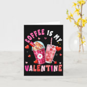 Women's Coffee Is My Valentine Hearts Matching Dri カード (黄色い花)