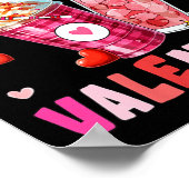 Women's Coffee Is My Valentine Hearts Matching Dri ポスター (角)