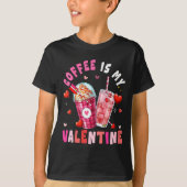 Women's Coffee Is My Valentine Hearts Matching Dri Tシャツ (正面)