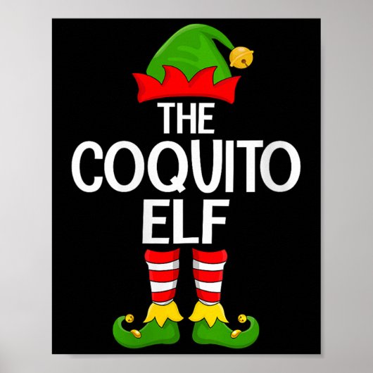 Womens Coquito Elf Xmas Matching Family Elf Squad  ポスター (正面)