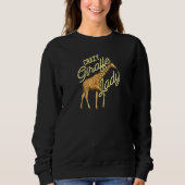 Womens Crazy giraffe lady   スウェットシャツ (正面)