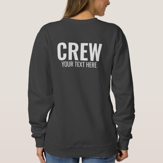 Womens Crew Sweatshtsカスタム文字ここにロゴを追加 スウェットシャツ (裏面)