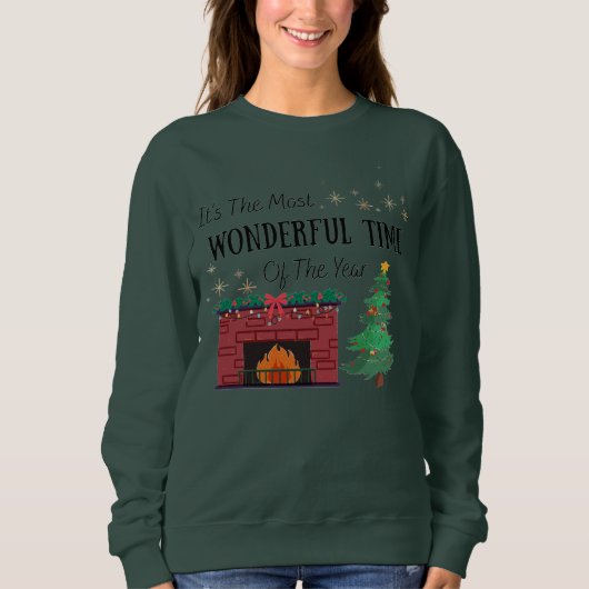 Womens Crewneck Most Wonderful Time of The Year スウェットシャツ (正面)