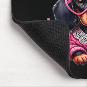 Women's Cute Dachshund Valentines Heart Dog Lover  マウスパッド (コーナー)