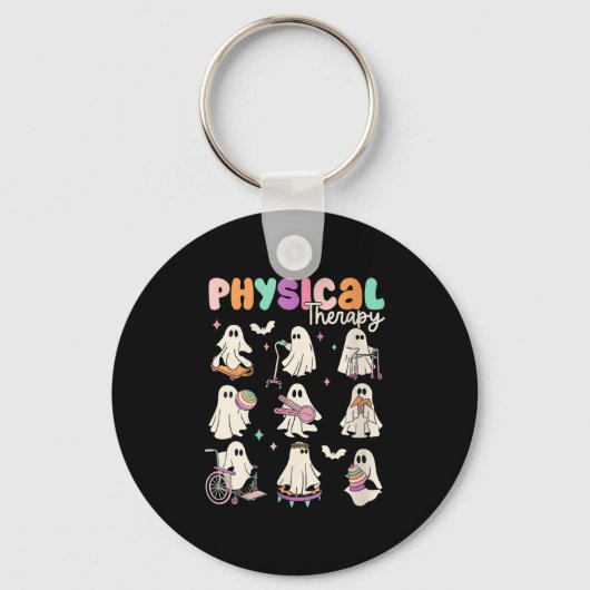 Womens Cute Ghost Physical Therapy Pt Physical The キーホルダー (正面)