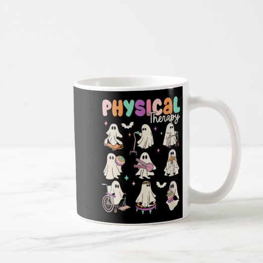 Womens Cute Ghost Physical Therapy Pt Physical The コーヒーマグカップ (右)