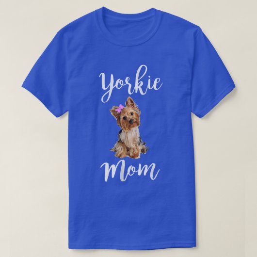 Womens Cute Yorkie Mom Dog Apparel Gift Tシャツ (デザイン正面)