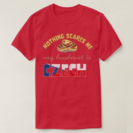 Womens czech husband Czechia s Tシャツ (デザイン正面)