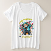 WOMEN'S DABBING FUTURE LESSONS LEARN PLUS SIZE TEE プラスサイズTシャツ (デザイン正面)