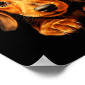 Womens Dachshund Dog Santa Claus Hat Christmas New ポスター (角)