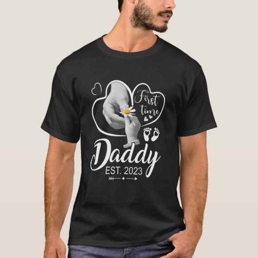 Womens Daddy 2023 Mother's Day First Time Daddy Tシャツ (正面)