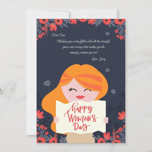 Women's Day Cutie Greeting Card シーズンカード (正面)