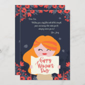 Women's Day Cutie Greeting Card シーズンカード (正面/裏面)