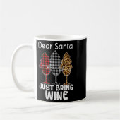 Womens Dear Santa Just Bring Wine Christmas Wine H コーヒーマグカップ (左)