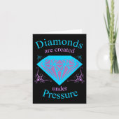 Womens Diamonds Are D Under Pressure - Motivationa カード (正面)