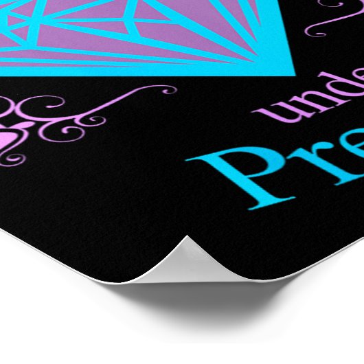 Womens Diamonds Are D Under Pressure - Motivationa ポスター (角)