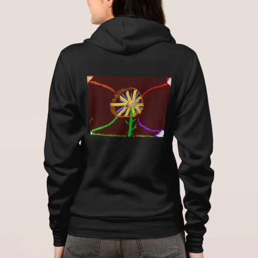 Women's Digital Sunflower Hoodie! パーカ (裏面)