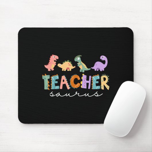 Womens Dinosaur Teacher Teachersaurus Rex Funny Di マウスパッド (マウス)