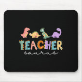 Womens Dinosaur Teacher Teachersaurus Rex Funny Di マウスパッド (正面)