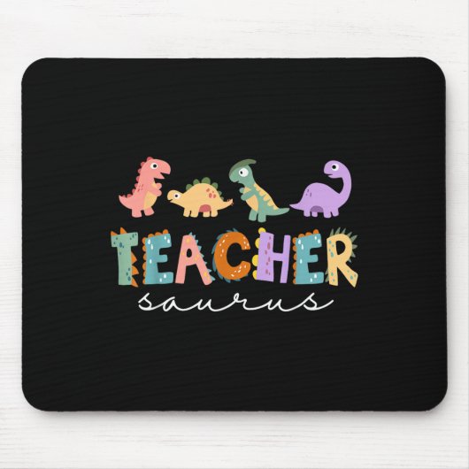 Womens Dinosaur Teacher Teachersaurus Rex Funny Di マウスパッド (正面)