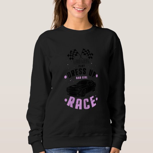 Womens Dirt Track Racing Designs for Race Track an スウェットシャツ (正面)