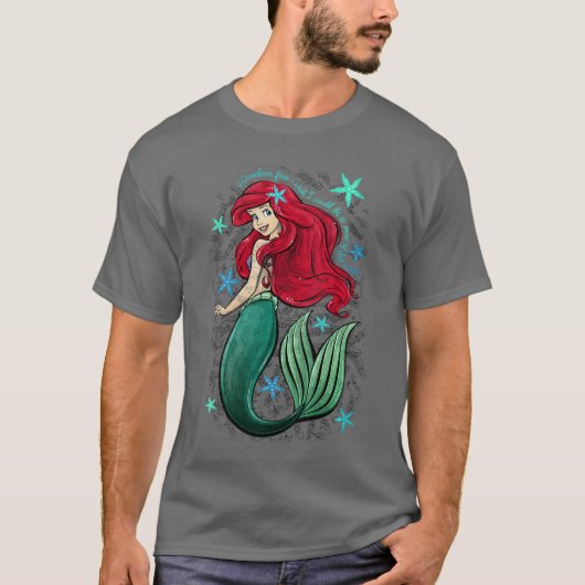 Womens Disneyhe Little Mermaid Ariels Song Music N Tシャツ (正面)