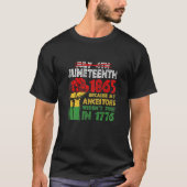 Womens Distressed July 4Th Junenth 1865 Because My Tシャツ (正面)