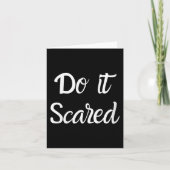 Womens Do It Ed Insres Courage Motivational V-neck カード (正面)