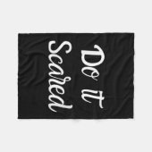 Womens Do It Ed Insres Courage Motivational V-neck フリースブランケット (正面(横))