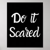 Womens Do It Ed Insres Courage Motivational V-neck ポスター (正面)