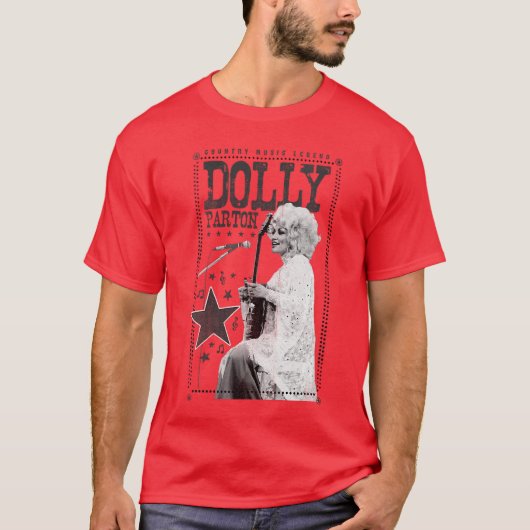 Womens Dolly Parton Country Music Legend VNeck Sma Tシャツ (正面)