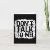 Womens Don't Talk To Me Funny Quote I Hate Morning カード (正面)
