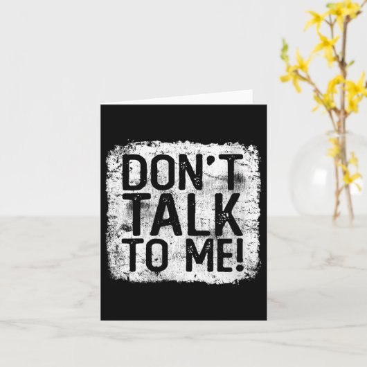 Womens Don't Talk To Me Funny Quote I Hate Morning カード (黄色い花)