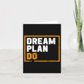 Womens Dream Plan Do - Insrational Quote Motivatio カード (正面)