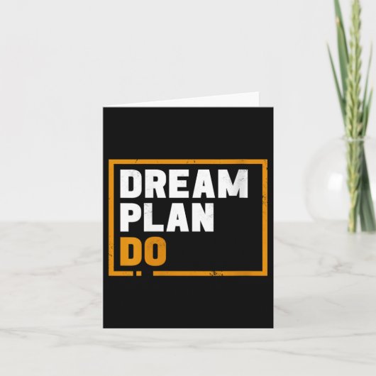 Womens Dream Plan Do - Insrational Quote Motivatio カード (正面)