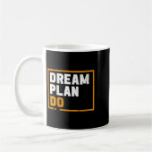 Womens Dream Plan Do - Insrational Quote Motivatio コーヒーマグカップ (左)