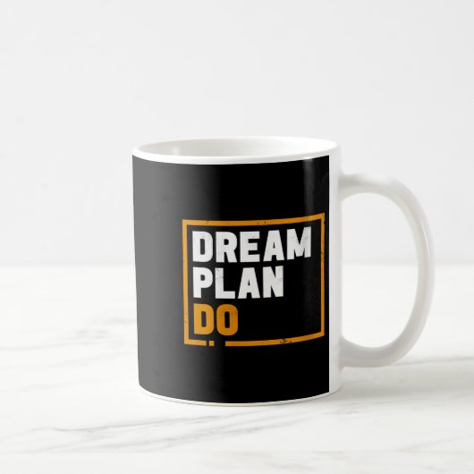 Womens Dream Plan Do - Insrational Quote Motivatio コーヒーマグカップ (右)