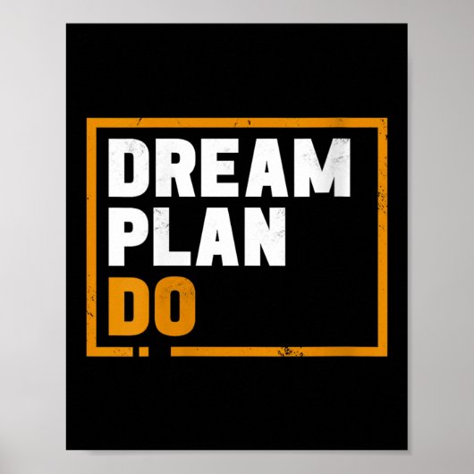 Womens Dream Plan Do - Insrational Quote Motivatio ポスター (正面)