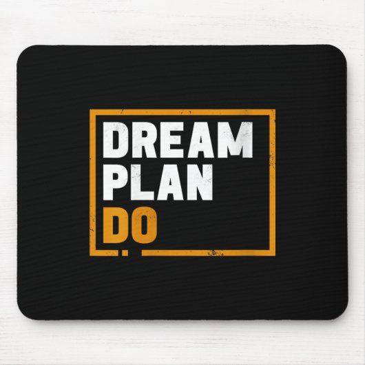 Womens Dream Plan Do - Insrational Quote Motivatio マウスパッド (正面)