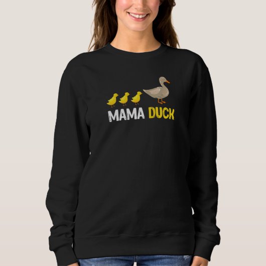 Womens  Duck  Mama Duck Ducks スウェットシャツ (正面)