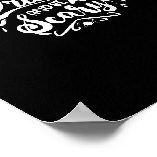 Womens Eat Drink And Be Scary Halloween Modern ポスター (角)