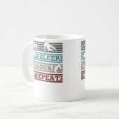 Womens Eat Sleep Parkour Repeat Runner Parkour コーヒーマグカップ (正面左)