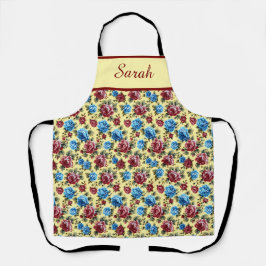 Womens Elegant Stylish Rustic Floral Pattern エプロン