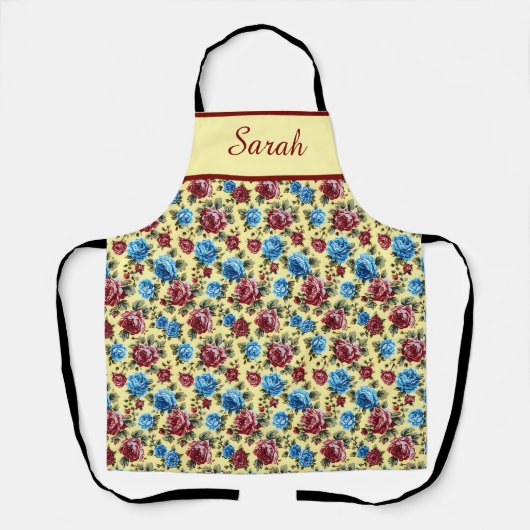 Womens Elegant Stylish Rustic Floral Pattern エプロン (正面)