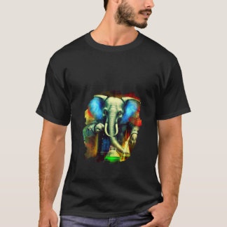 Womens Elephant Mad Scientist Mixing Chemicals Che Tシャツ